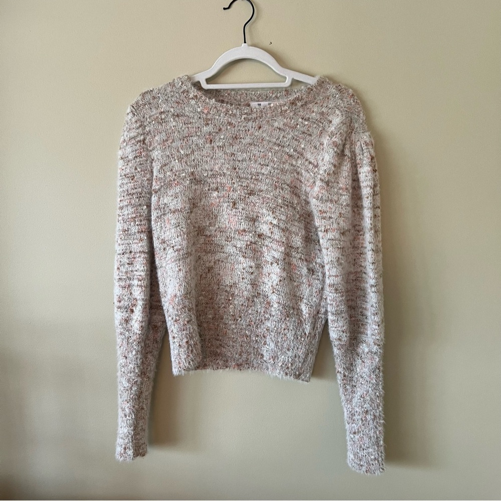 BB Dakota Steve Madden Cream and Orange Sweater (Size M)
